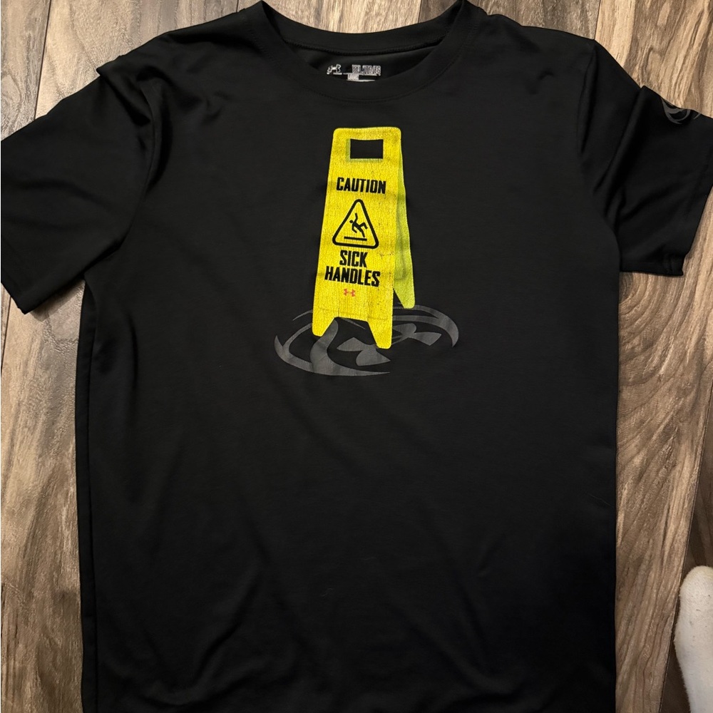 Under Armour Black Tee with Yellow Graphic